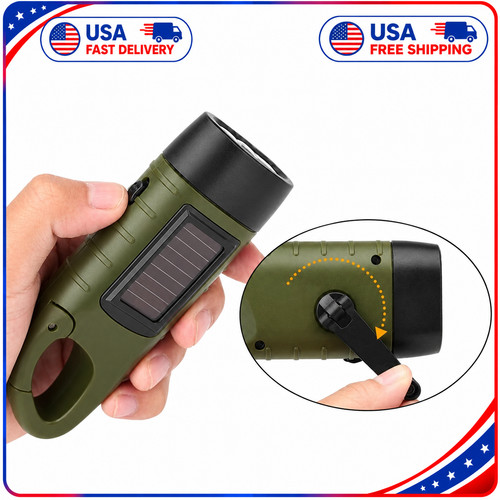 Hand crank solar powered - crank,